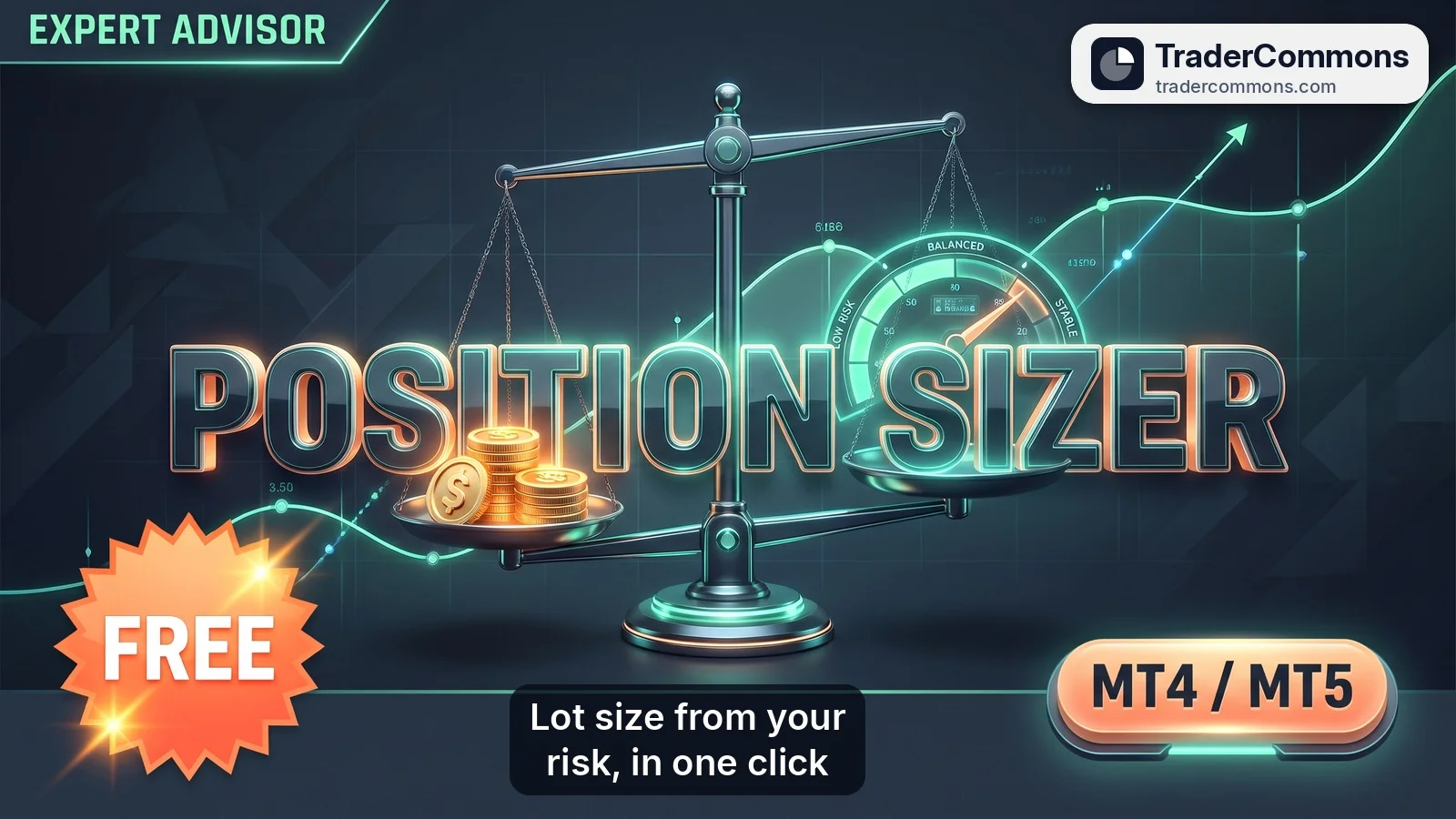 Position Sizer EA for MT4/MT5 - Free