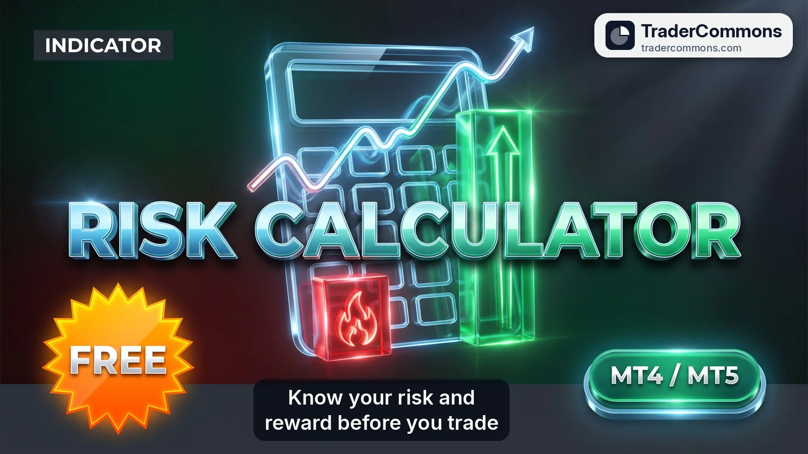 Risk Calculator Indicator for MT4/MT5 - Free